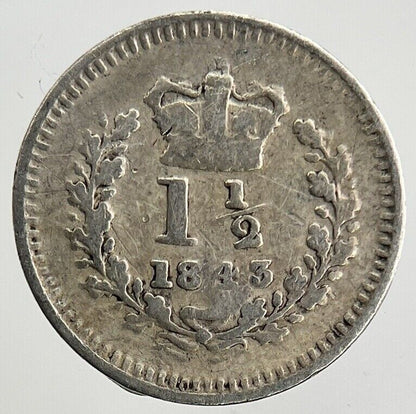 1943 Victoria Three - Half - Pence 1 1/2 Silver Coin | Collectable Grade
