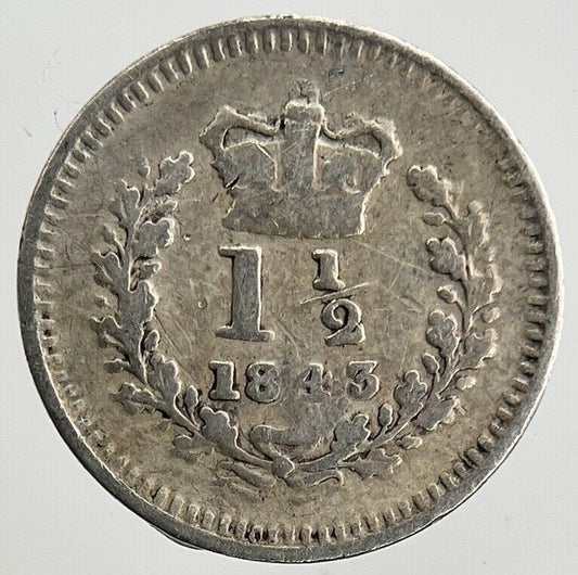 1943 Victoria Three - Half - Pence 1 1/2 Silver Coin | Collectable Grade