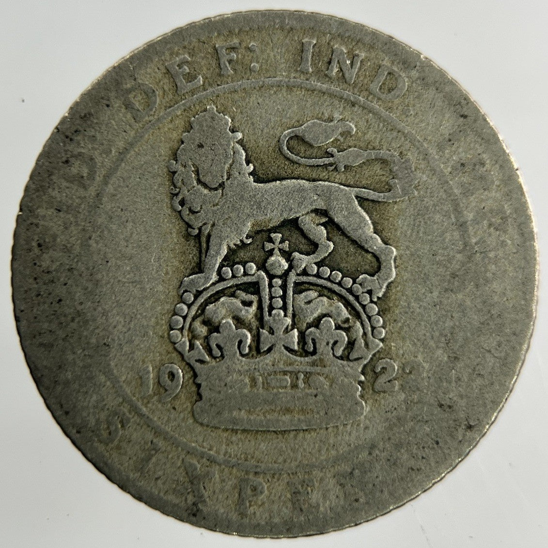 1922 George V Sixpence Silver Coin | Fair Grade