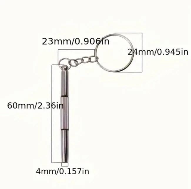 Mini Metal Multi Functional Precision Screwdriver Keyring Keychain Gift UK