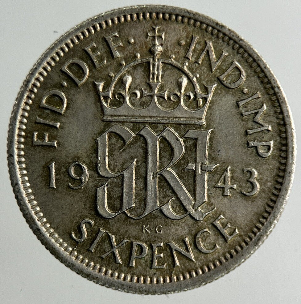 1943 George VI Sixpence Silver Coin | Fine Collectable Grade