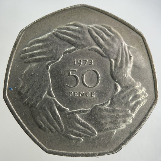 1973 Elizabeth II 2nd 50p Fifty - Pence Coin | Very High Grade