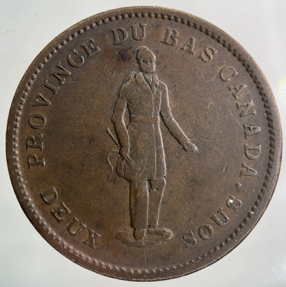 1837 Bank Of Canada One Penny Token Coin | Very High Grade