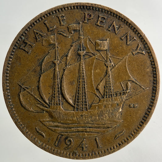 1941 George VI Half - Penny Coin | Collectable Grade