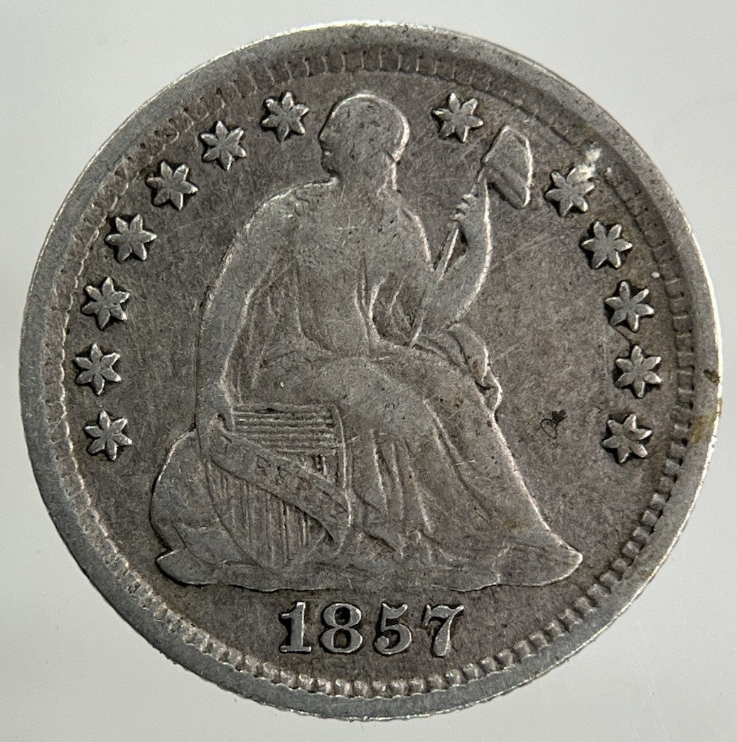 1857 US USA Half Dime Silver Coin | Fine Collectable Grade