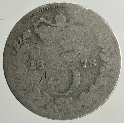 1879 Victoria Threepence Silver Coin | Fair Grade