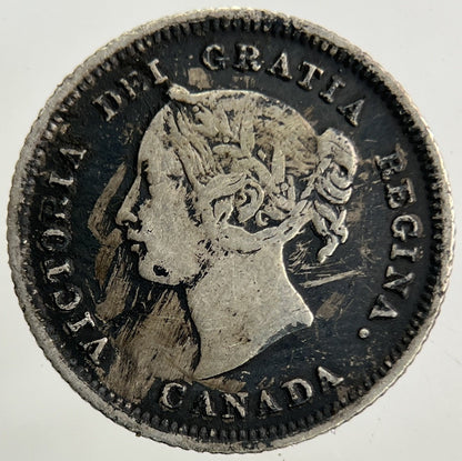 1880 - H Canada 5 Cents Silver Coin | Fine Collectable Grade