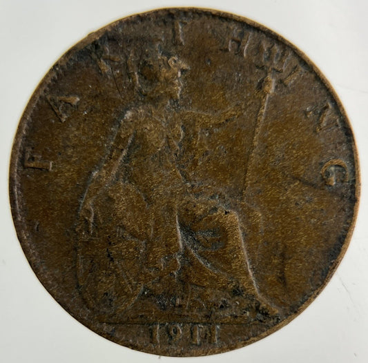 1911 George V Farthing Coin | Collectable Grade