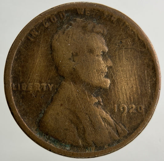 1920 US USA Lincoln One Cent Coin | Fair Grade