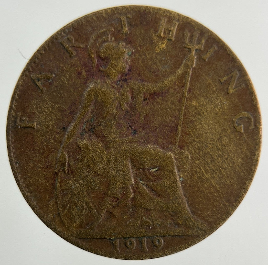 1919 George V Farthing Coin | Fair Grade