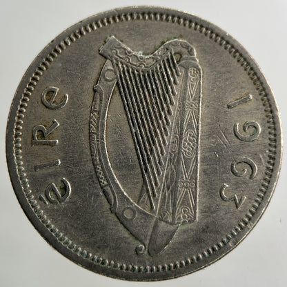 1963 Irish Ireland One Shilling Coin | Fine Collectable Grade