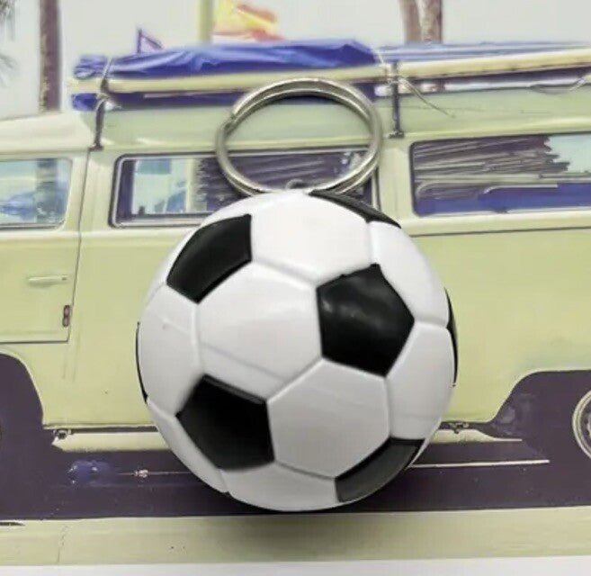 Mini Football Soccer Sports Ball Shaped Keyring Premium Keychain Gift UK