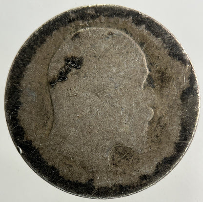 British Edward VII Sixpence Silver Coin | Worn Grade