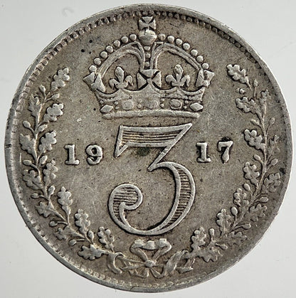 1917 George V Threepence Silver Coin | Fine Collectable Grade | a8447