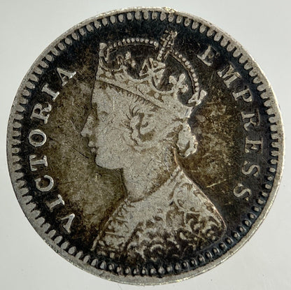 1893 India 2 Annas Silver Coin | Fine Collectable Grade