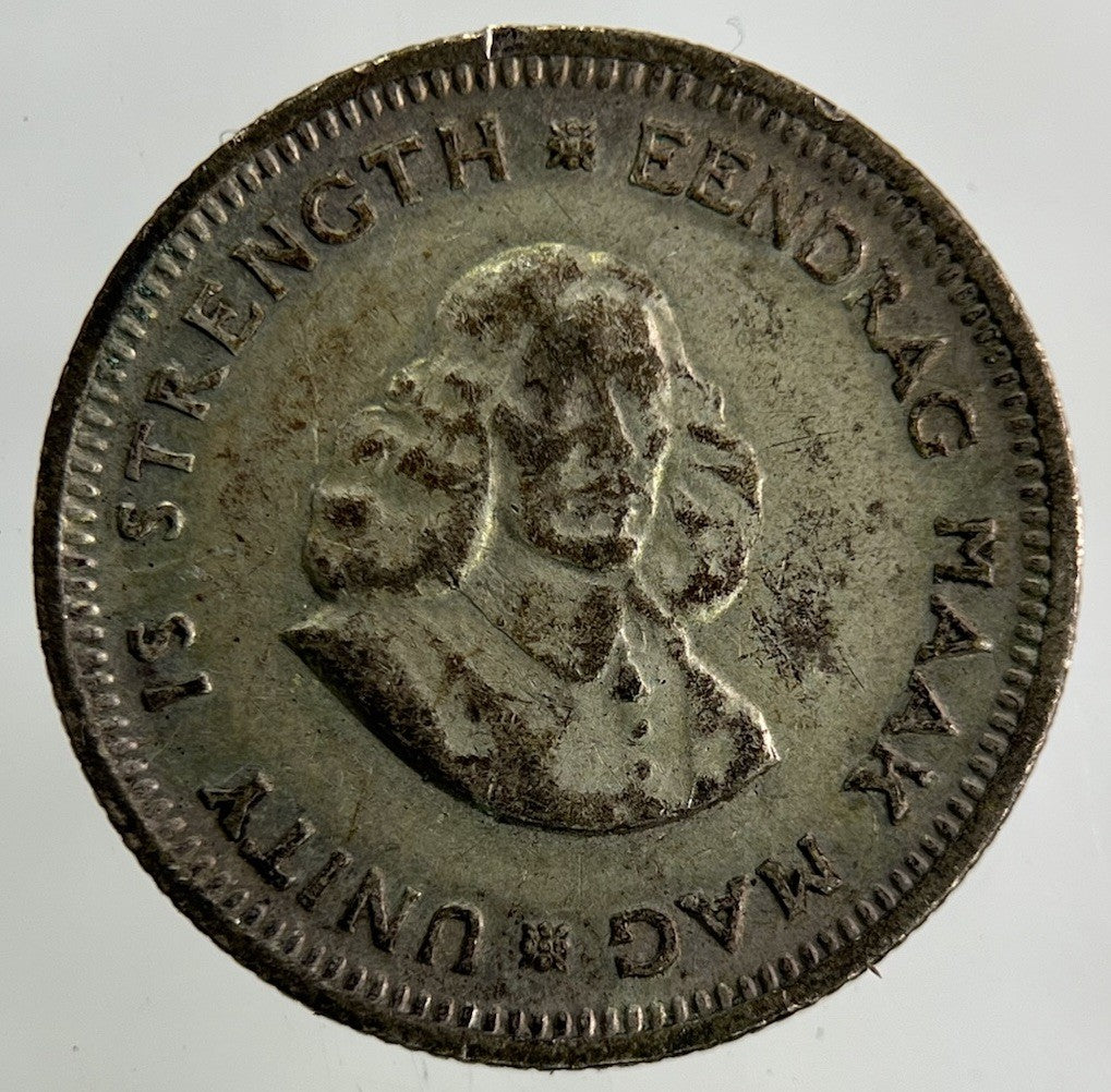 1961 South Africa Sixpence 5c 5 Cents Silver Coin | Fine Collectable Grade