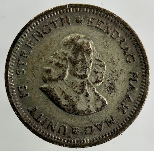 1961 South Africa Sixpence 5c 5 Cents Silver Coin | Fine Collectable Grade