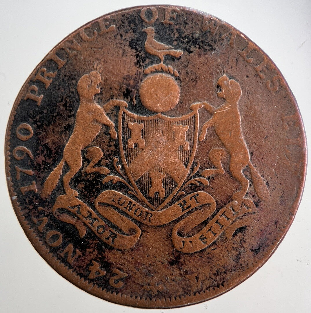 1790 Middlesex Freemasons Cupid Half - Penny Token Coin | Collectable Grade