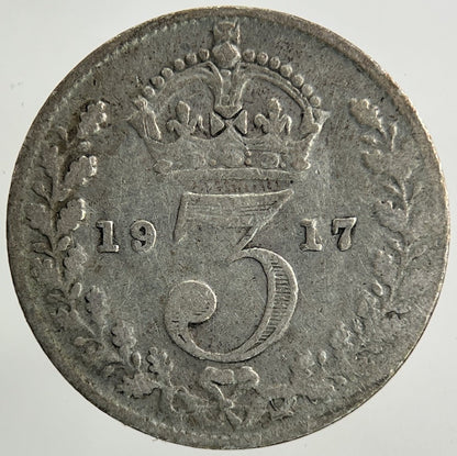 1917 George V Threepence Silver Coin | Collectable Grade