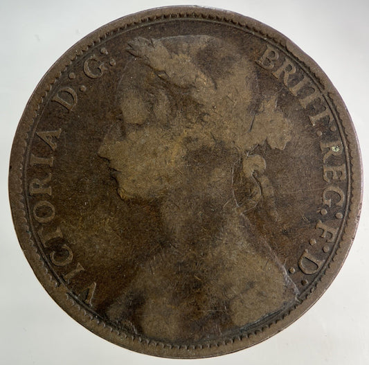 1877 Victoria One Penny Coin | Collectable Grade