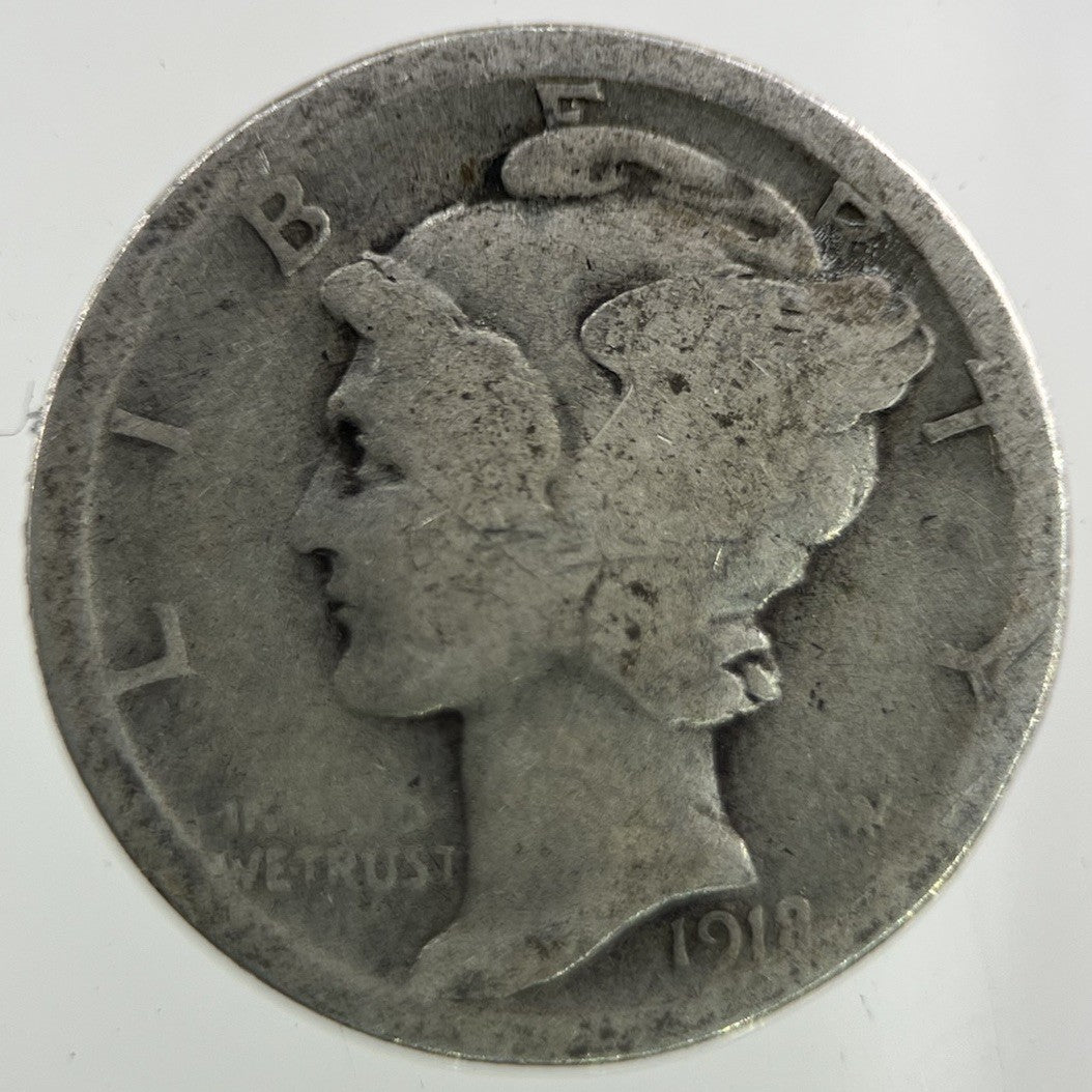 1918 US USA Mercury Dime Silver Coin | Collectable Grade