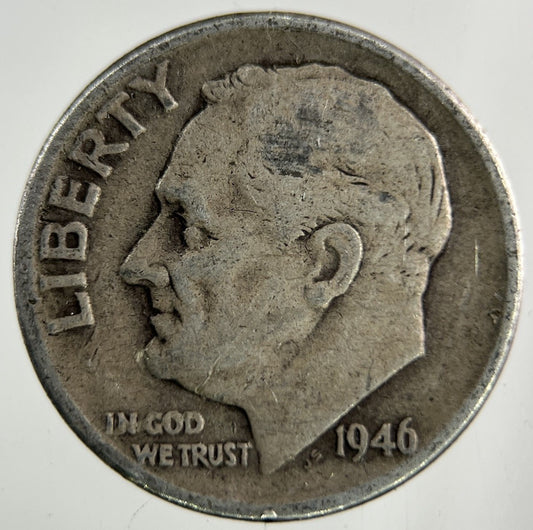 1946 US USA Roosevelt Dime Silver Coin | Collectable Grade