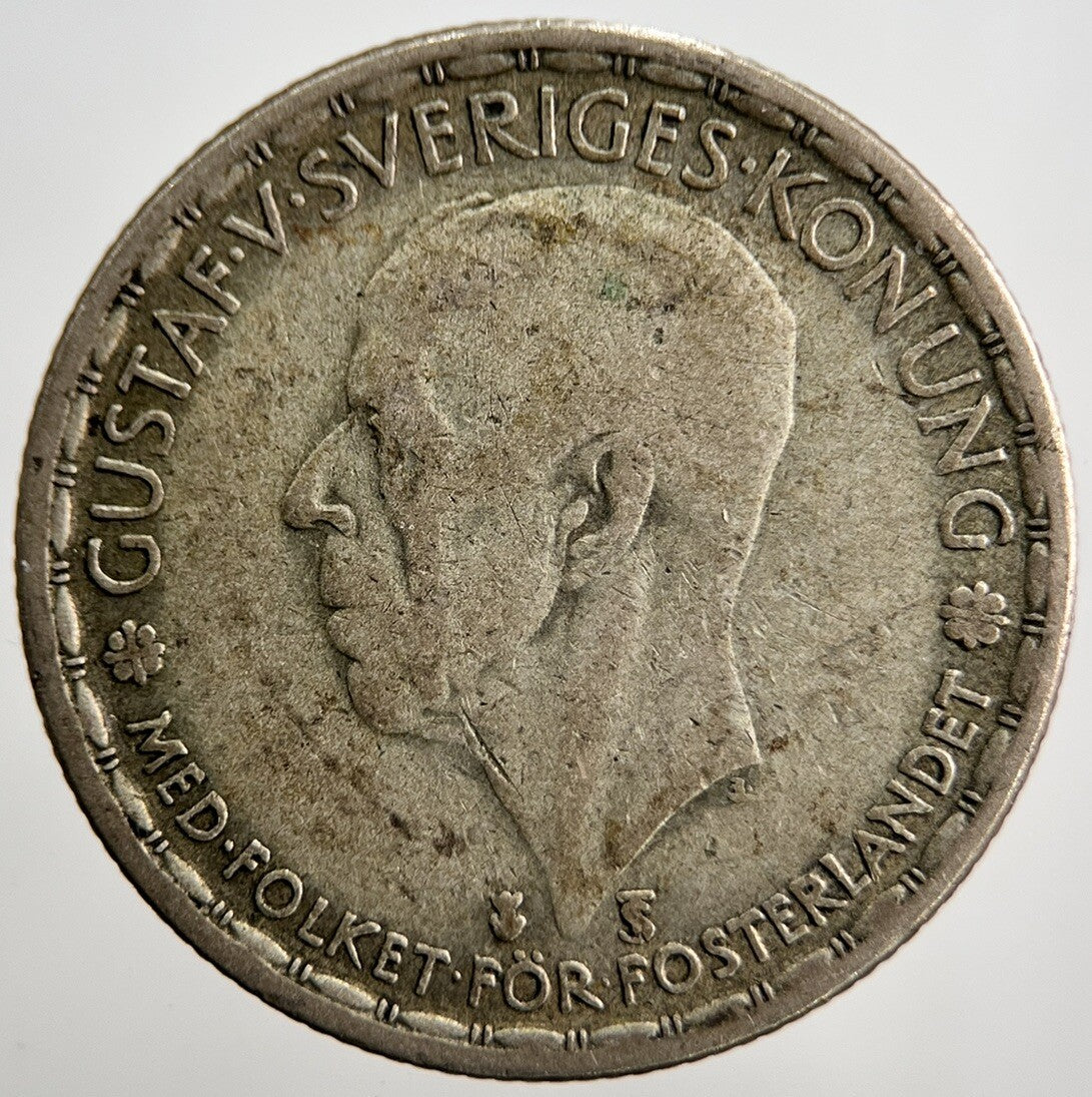 1948 Sweden 1 One Krona Silver Coin | Fine Collectable Grade | a2174