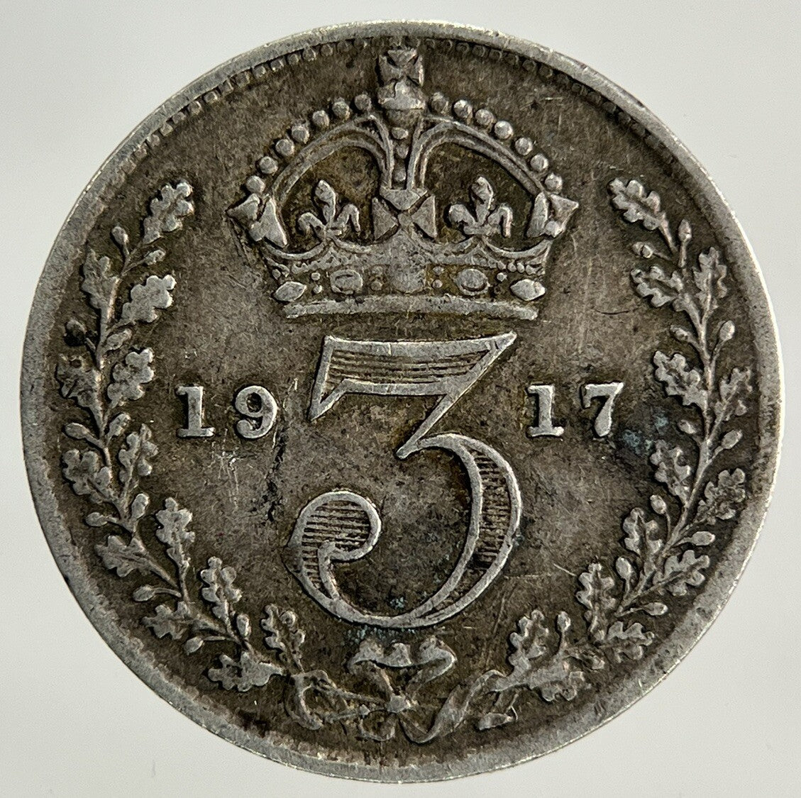 1917 George V Threepence Silver Coin | Fine Collectable Grade