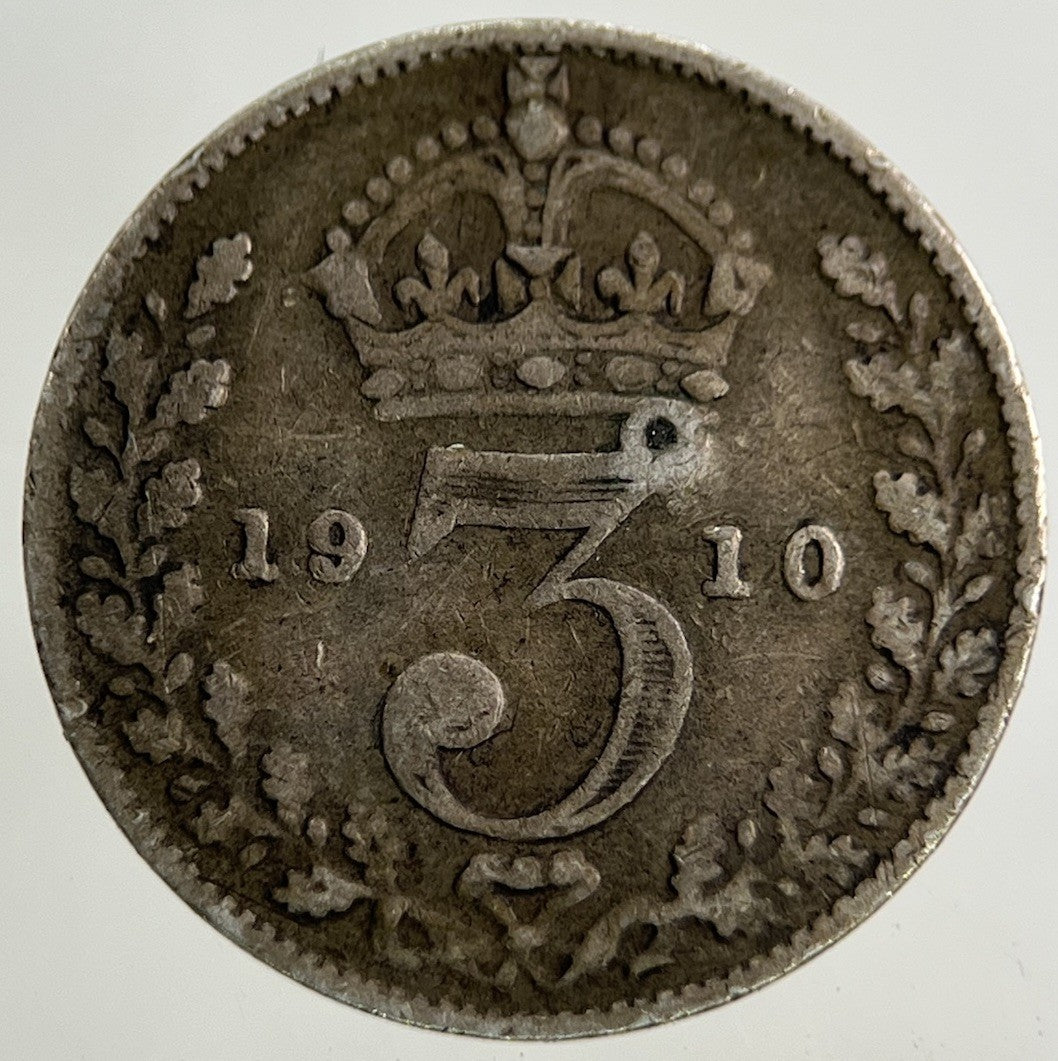 1910 Edward VII Threepence Silver Coin | Collectable Grade