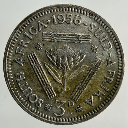 1956 South Africa Threepence Silver Coin | Very High Grade