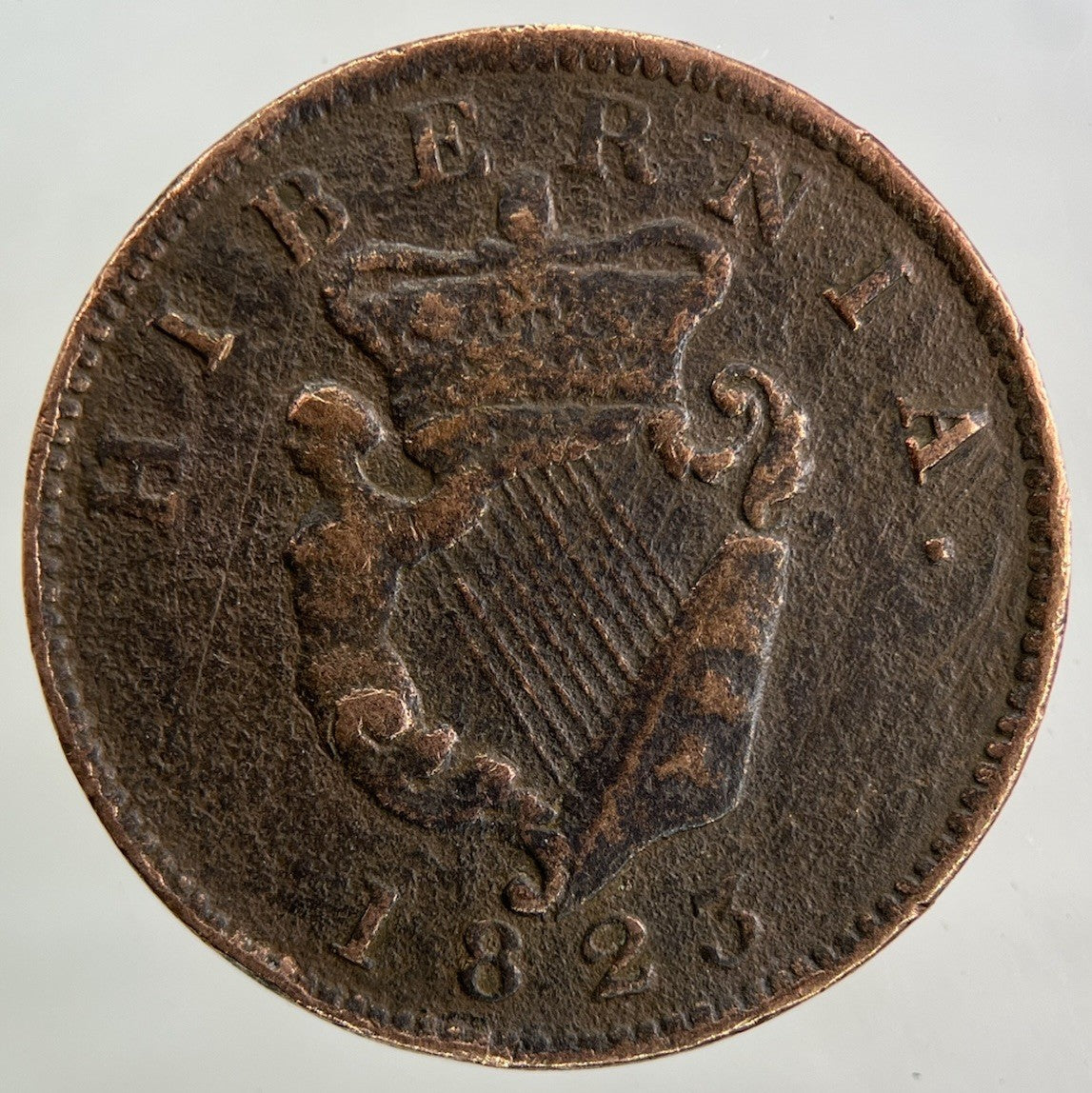 1823 Irish Half - Penny Coin | Fine Collectable Grade