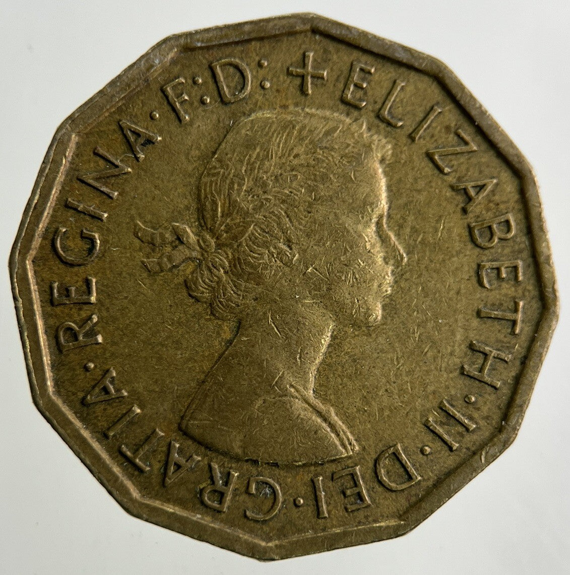 1964 Elizabeth II 2nd Brass Threepence Coin | Fine Collectable Grade