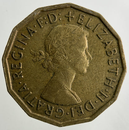 1964 Elizabeth II 2nd Brass Threepence Coin | Fine Collectable Grade