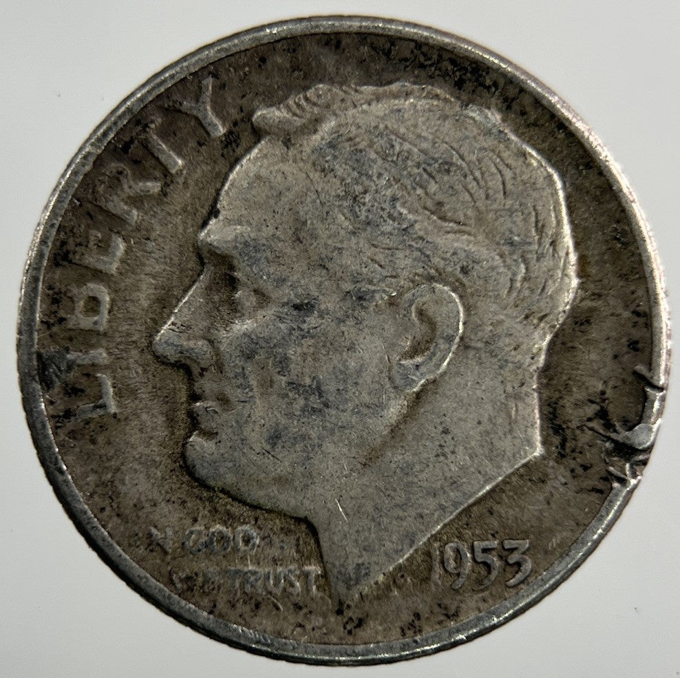 1953 - S US USA Roosevelt Dime Silver Coin | Collectable Grade