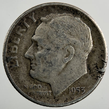 1953 - S US USA Roosevelt Dime Silver Coin | Collectable Grade