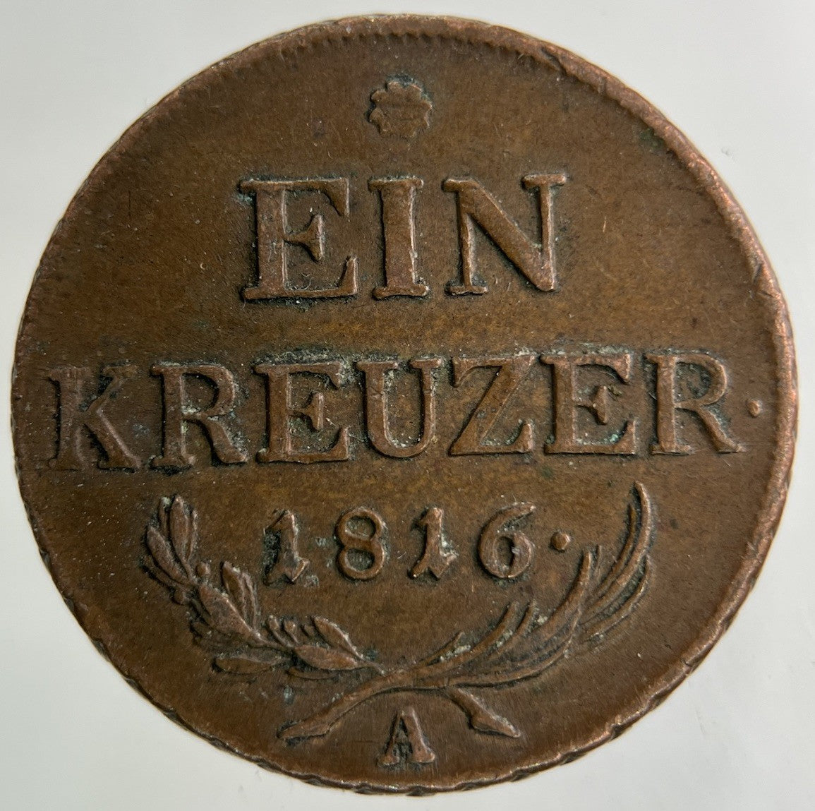 1816 Austria Ein Kreuzer Coin | Fine Collectable Grade