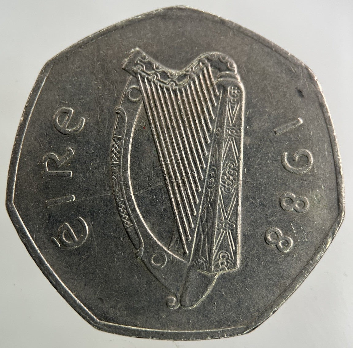 1988 Irish Ireland 50p Fifty Pence Coin | Fine Collectable Grade