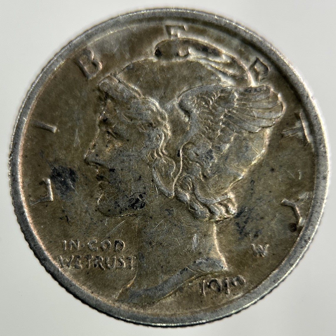 1919 US USA Mercury Dime Silver Coin | Fine Collectable Grade