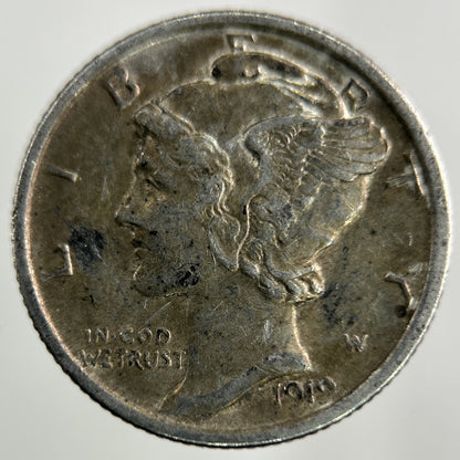 1919 US USA Mercury Dime Silver Coin | Fine Collectable Grade
