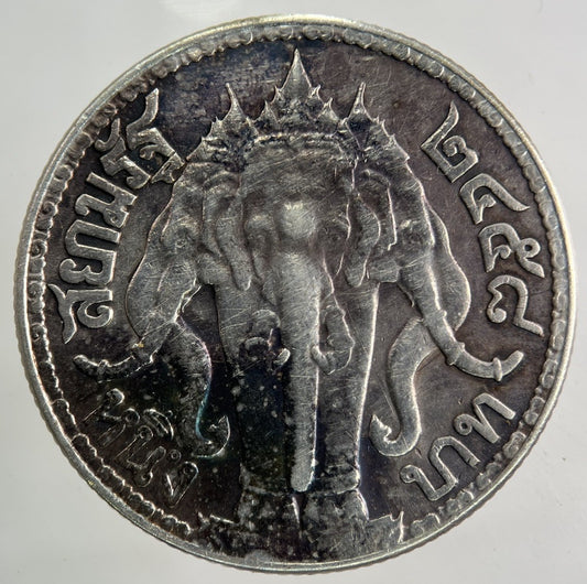 1913 - 1918 Thailand Thai Large 1 Baht Silver Coin | Fine Collectable Grade