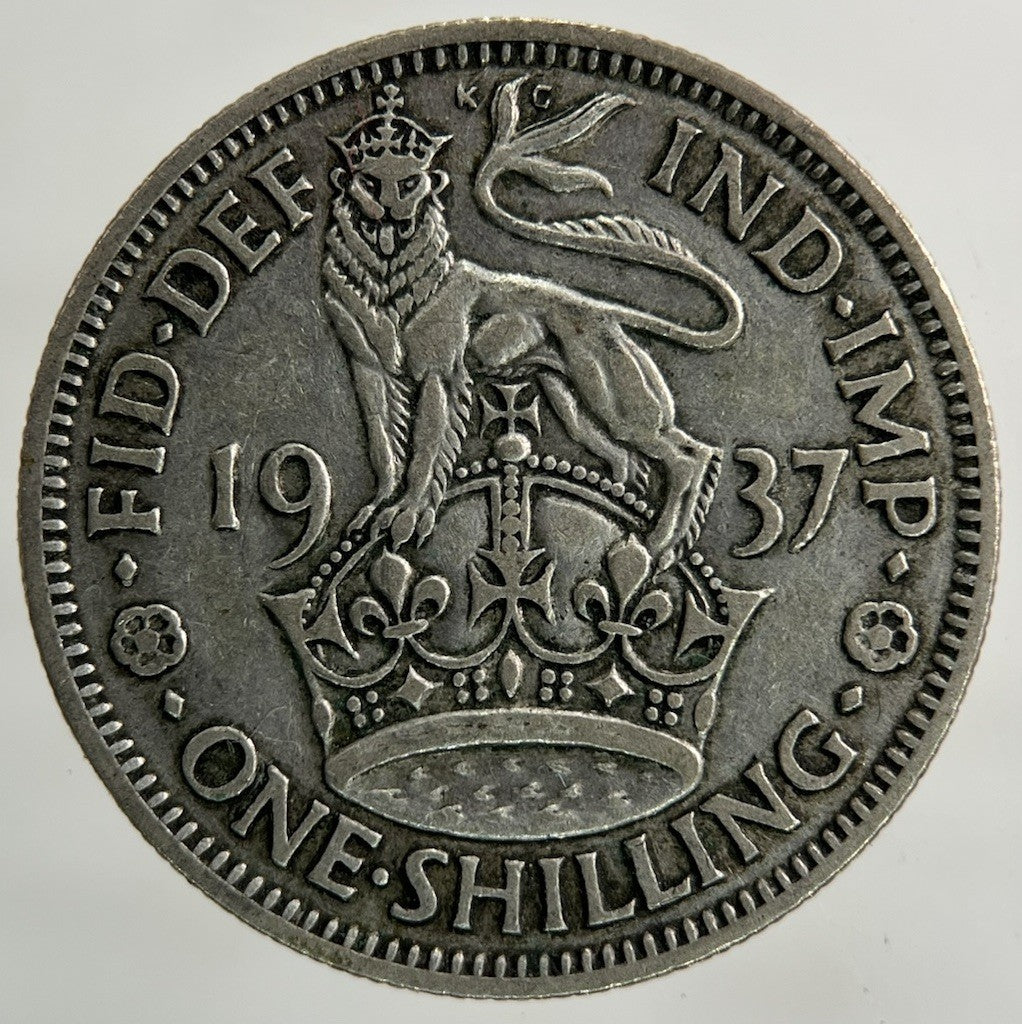 1937 George VI Shilling Silver Coin | Fine Collectable Grade