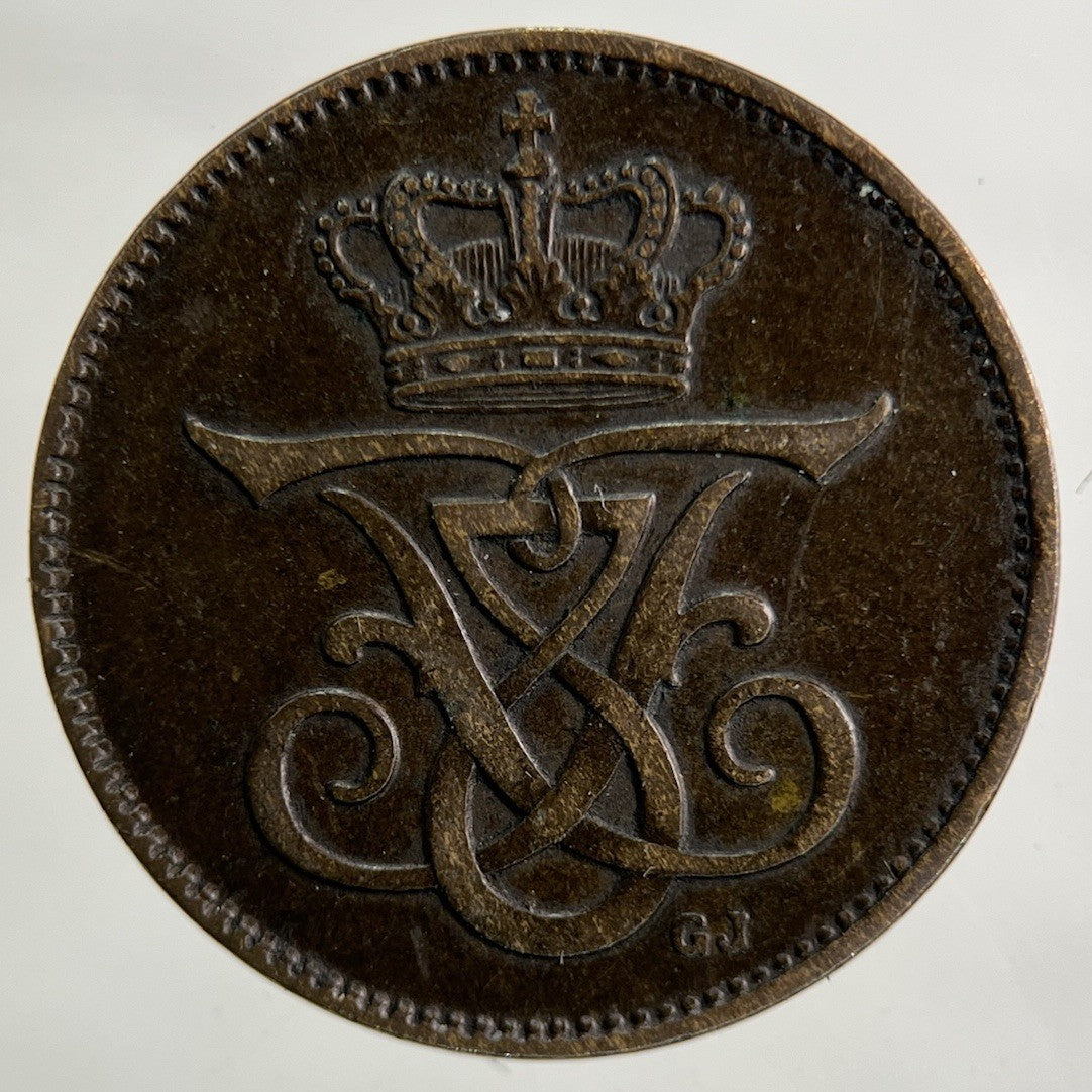 1909 Denmark 2 Ore Coin | Fine Collectable Grade