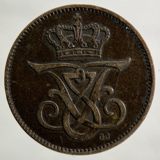 1909 Denmark 2 Ore Coin | Fine Collectable Grade