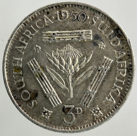 1950 South Africa Threepence Silver Coin | Very High Grade