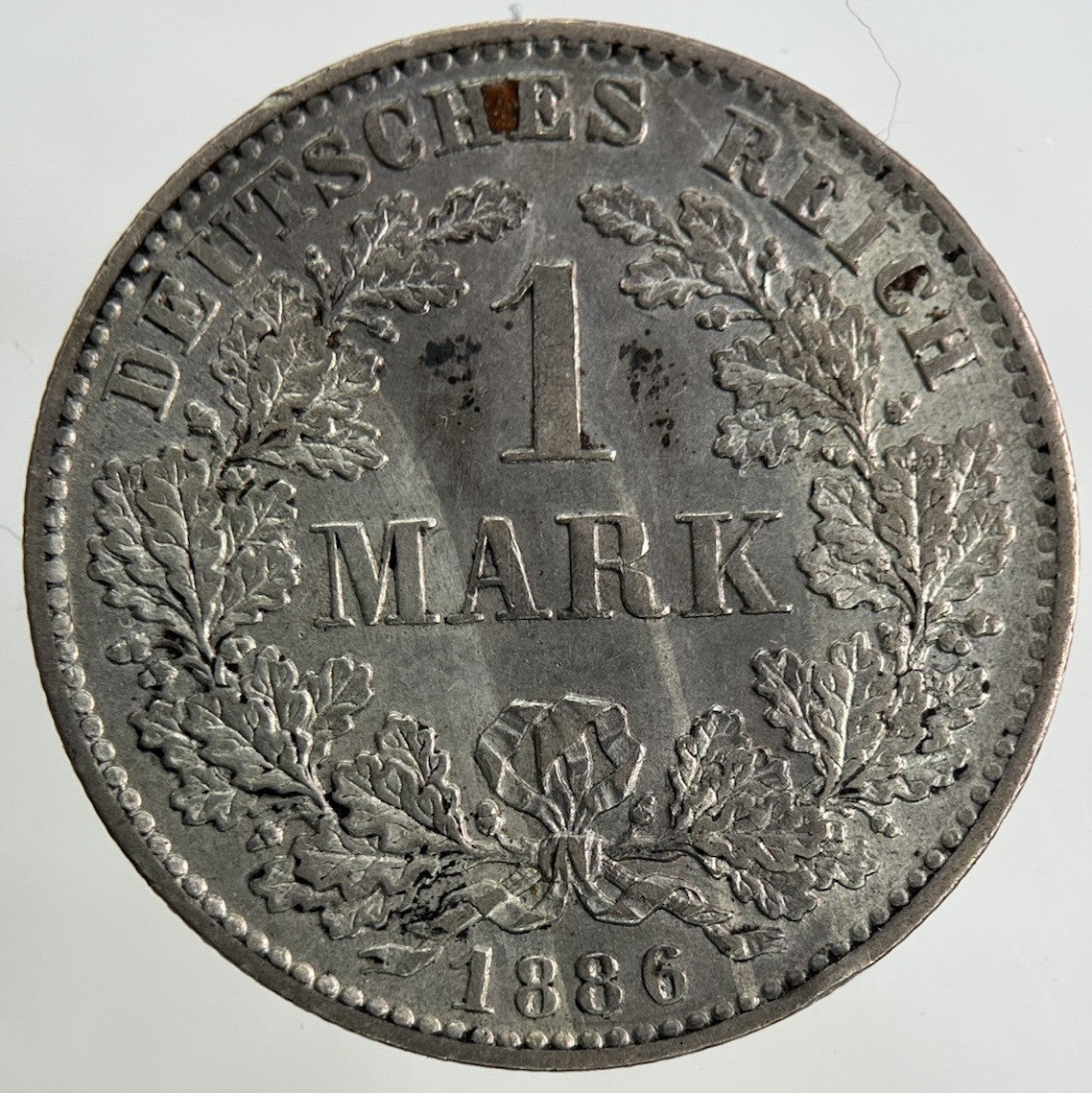 1886 Germany 1 Mark Silver Coin | Very High Grade