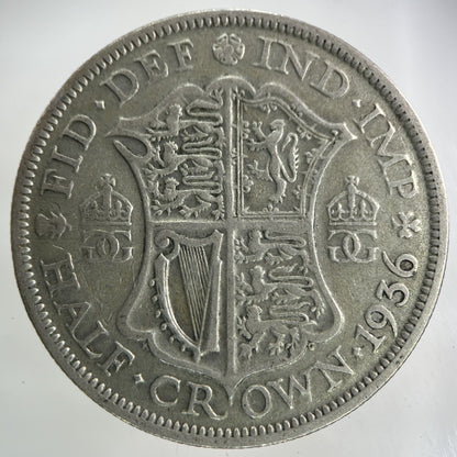 1936 George V Half - Crown Silver Coin | Fine Collectable Grade