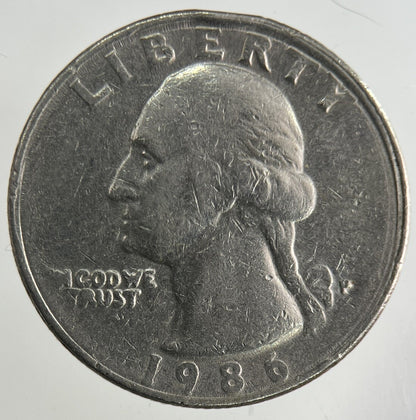 1986 US USA Quarter Dollar Coin | Fine Collectable Grade