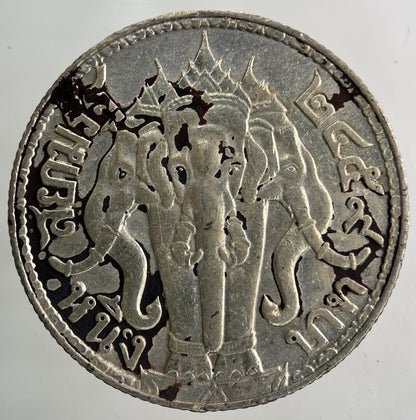 1913 - 1918 Thailand Thai Large 1 Baht Silver Coin | Fine Collectable Grade