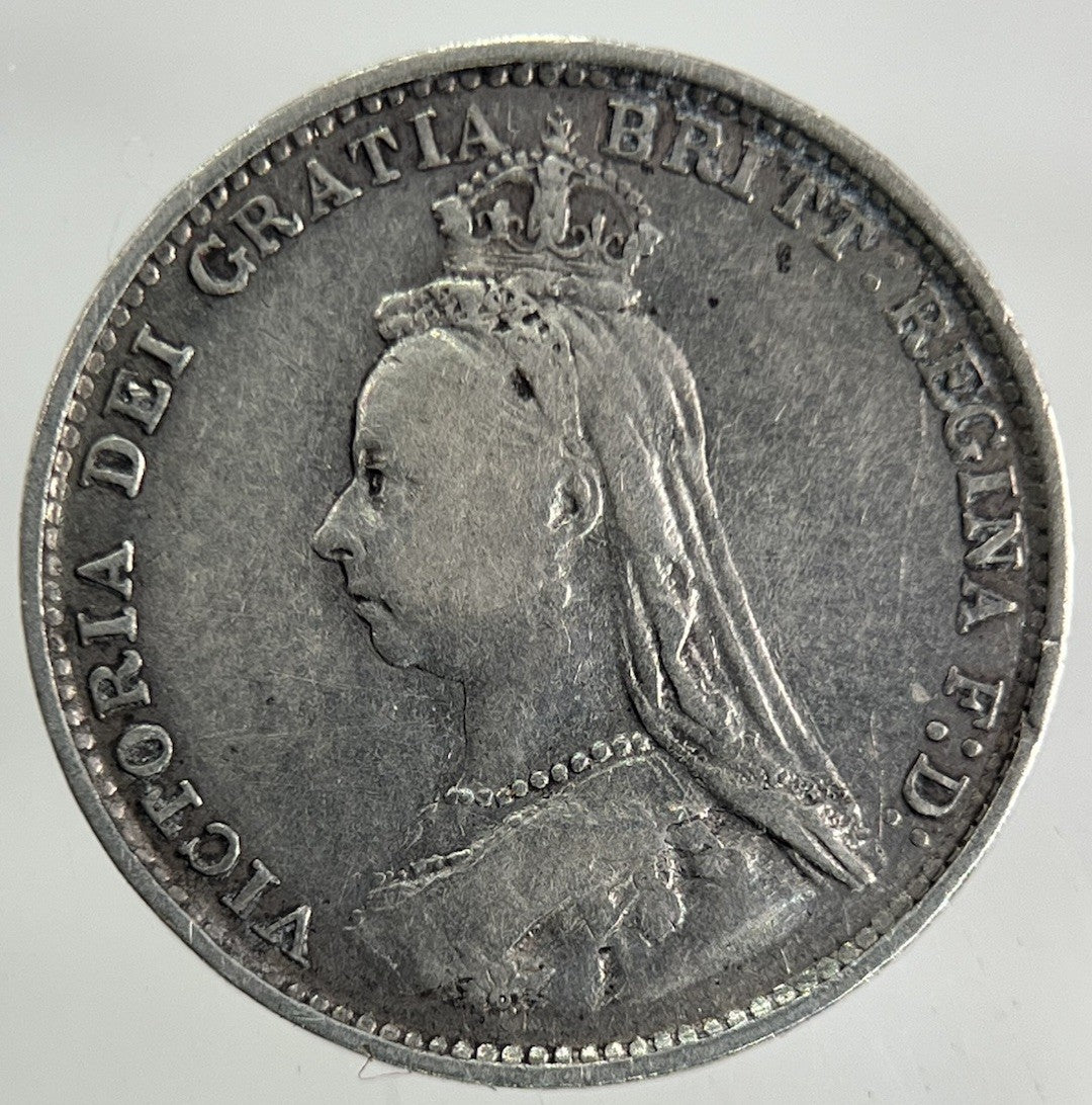 1887 Victoria Threepence Silver Coin | Fine Collectable Grade