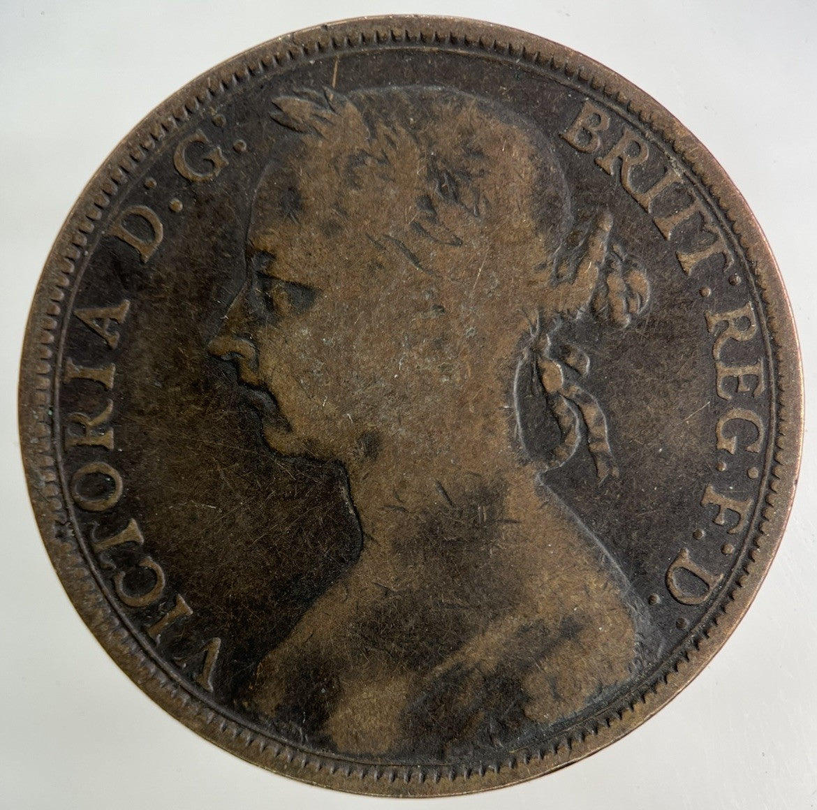 1890 Victoria One Penny Coin | Collectable Grade